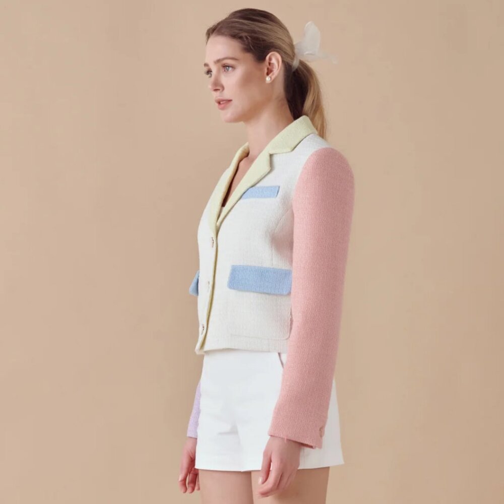 Endless Rose Colorblock Cropped Jacket - Picture 4 of 6
